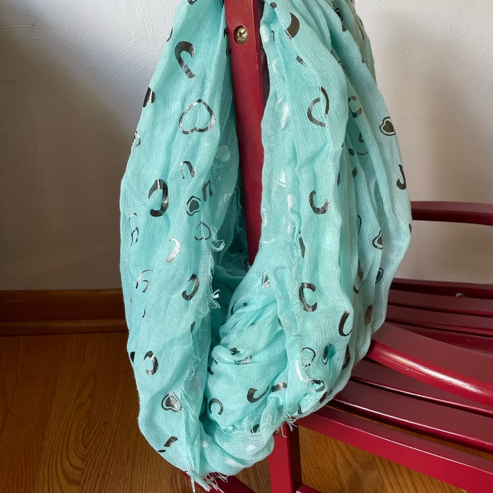 GUC Juicy Couture Teal Black Women’s Infinity Scarf